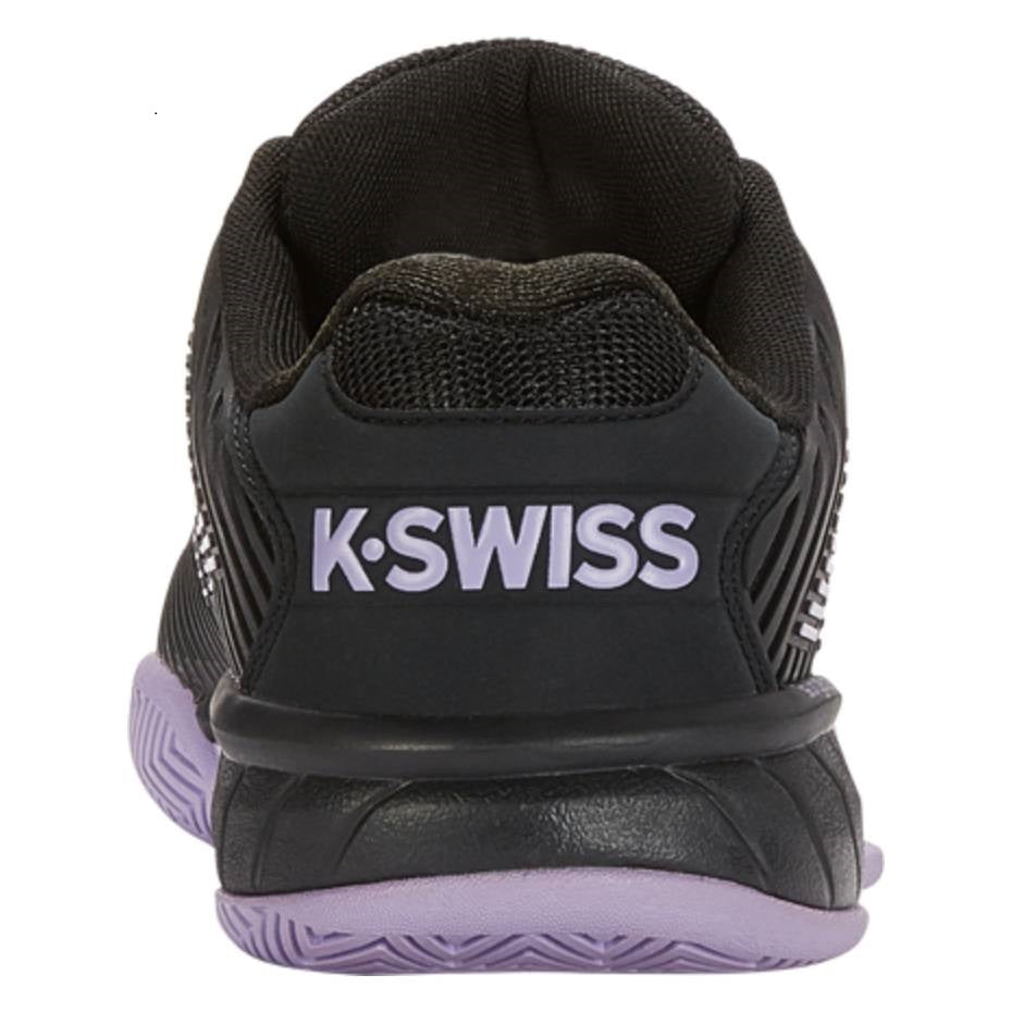 K Swiss Hypercourt Express 2 Women's Tennis Shoes - Black/Purple - Lightweight & Durable Court Shoes for Women - Perfect for Tennis, Pickleball & Casual Wear
