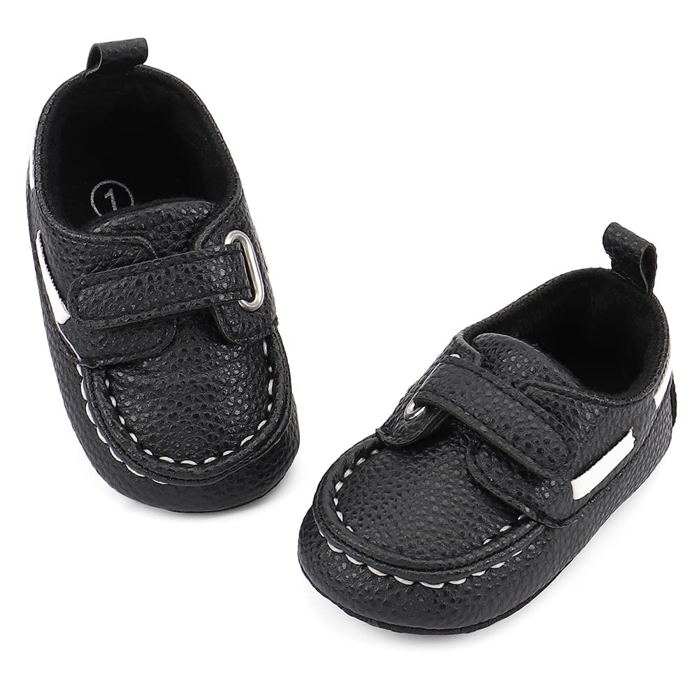 MASOCIO Baby Boys Soft Sole Moccasin Shoes - First Walking Shoes for Infants & Toddlers | Comfortable & Stylish Casual Flats for Everyday Wear, Playtime & Special Occasions