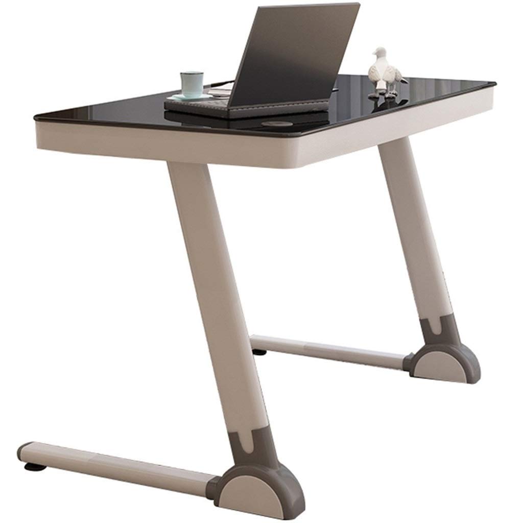 Modern Glass Computer Desk with Storage Drawers - Black Tempered Glass Writing Desk for Home Office, Study & Bedroom - 100x48x73cm - Sleek & Functional Workspace Solution