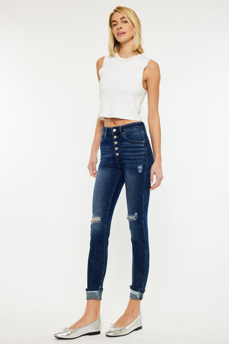 Canary High Rise Ankle Skinny Jeans for Women - Slim Fit Stretch Denim Pants | Perfect for Casual Wear, Office Outfits & Night Out