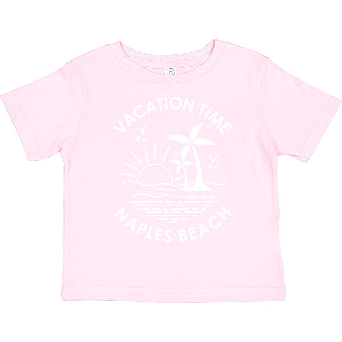 Inktastic Vacation Time in Naples Beach Toddler T-Shirt - Cute Summer Outfit for Boys & Girls - Perfect Beach Trip, Family Vacation & Holiday Gift