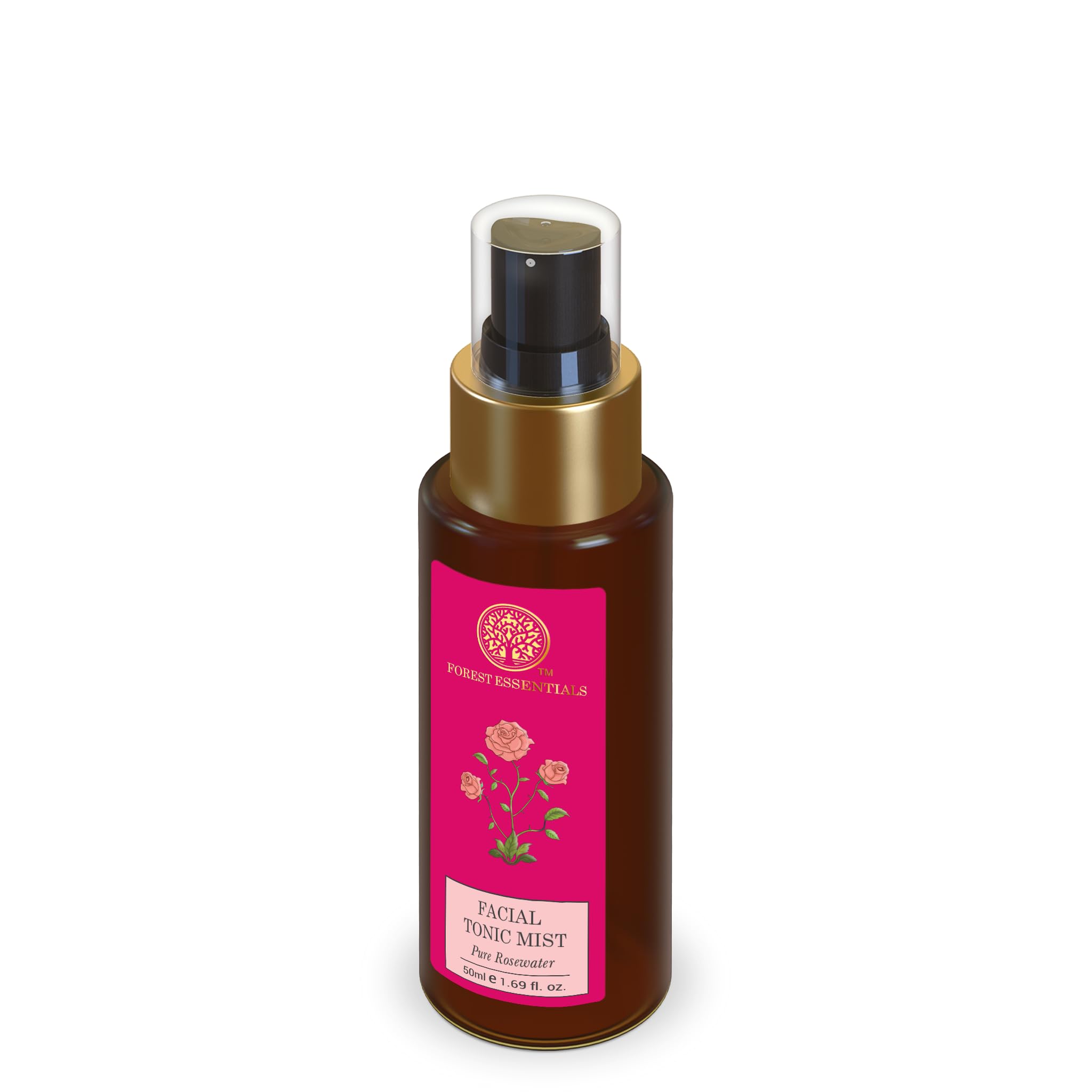 Forest Essentials SUN FLUID SPF 50 PA++ with Tender Coconut Water, Turmeric & Basil Leaf (50ml) + Travel Size Pure Rosewater Facial Tonic Mist (50ml) Combo - Hydrating Sunscreen & Refreshing Face Mist for Daily Skincare & On-the-Go Protection