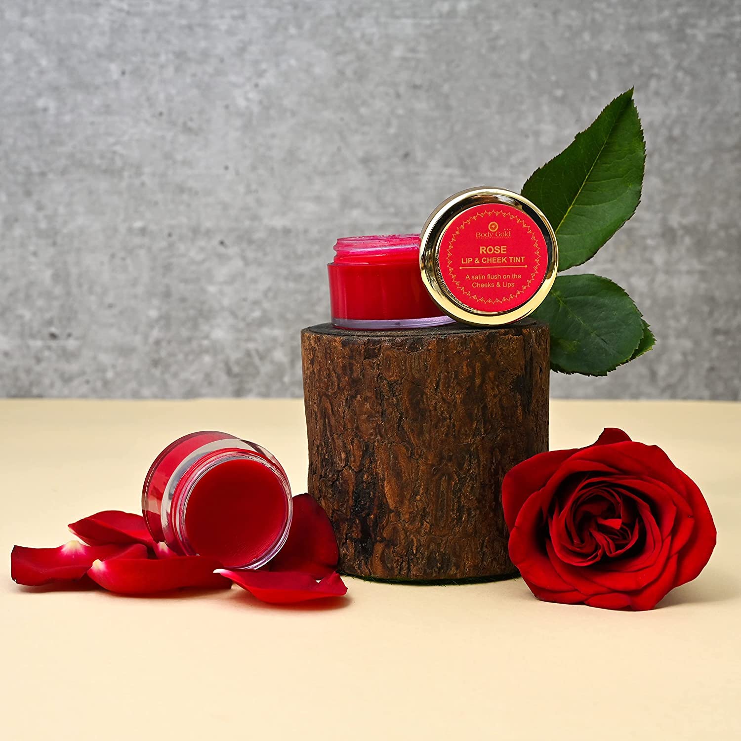 Natural Rose Lip & Cheek Tint Blush - Chemical-Free, Easy to Blend for Men & Women (5g) | Perfect for Everyday Makeup & Natural Glow