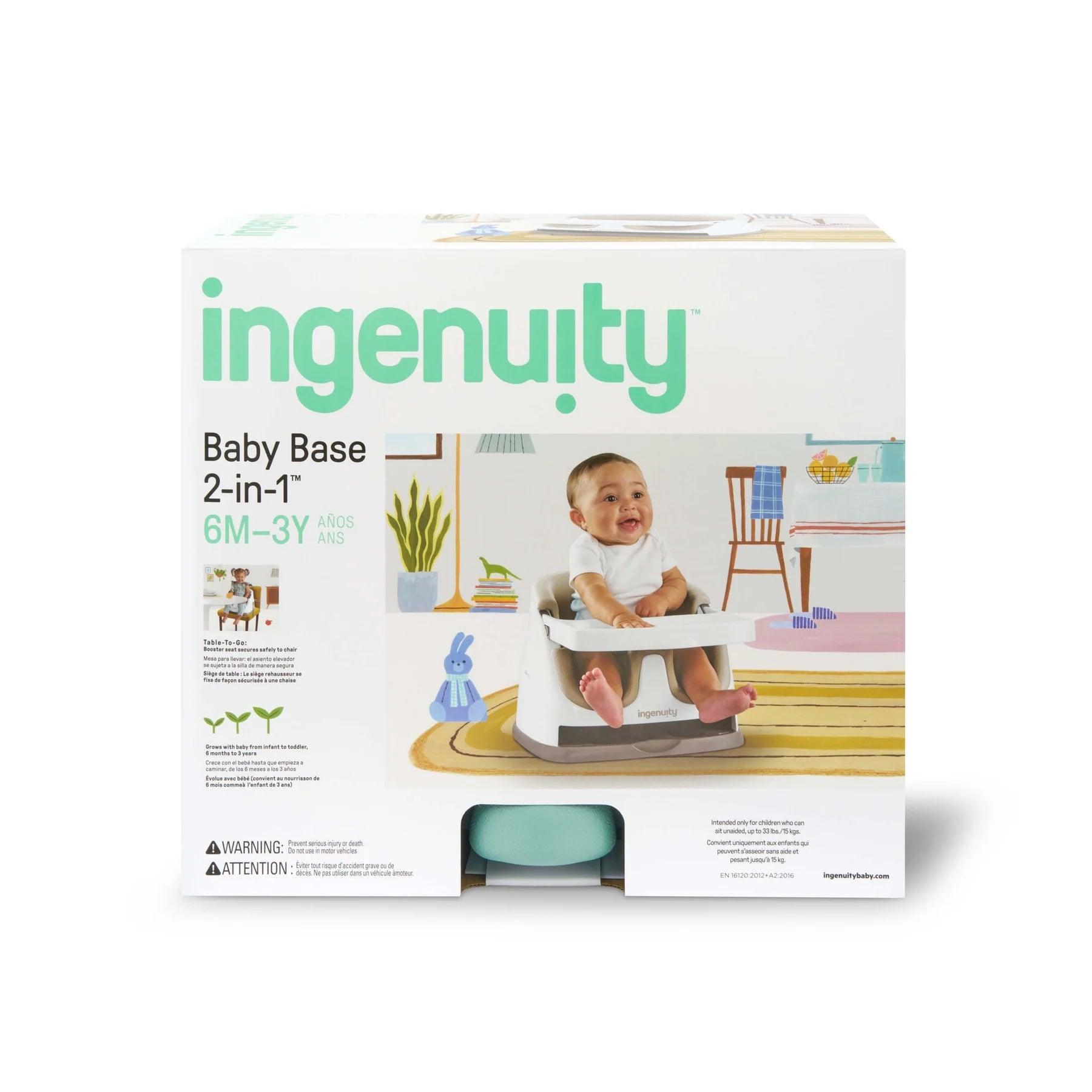 Bright Starts Baby Base 2-in-1 Booster Seat for Infants 6 Months+ | Convertible High Chair & Feeding Seat | Perfect for Dining, Travel & Outdoor Activities