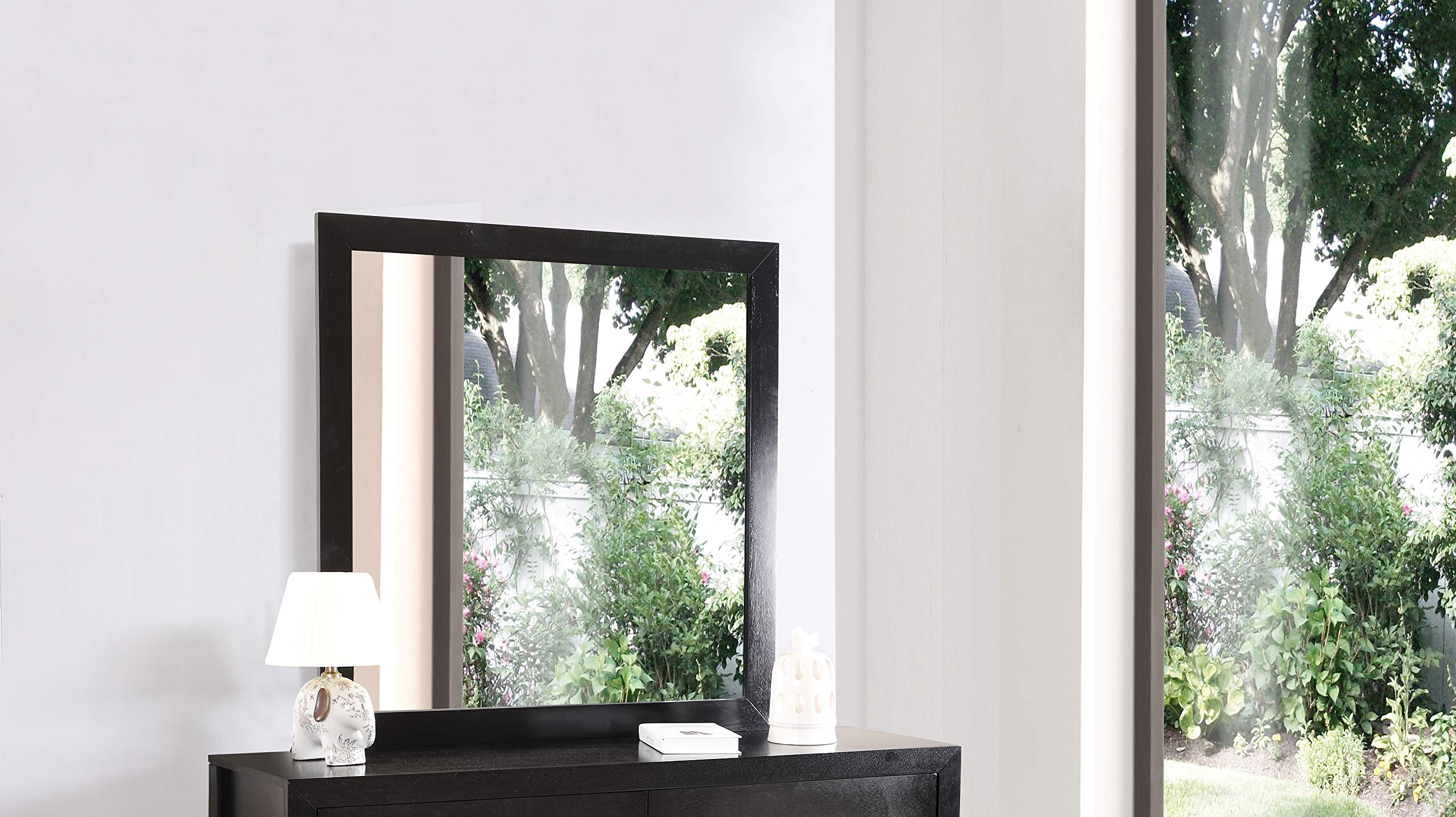 Glory Furniture G2450-M Full Length Bedroom Mirror in Black - Perfect for Dressing Rooms, Bedrooms & Home Decor