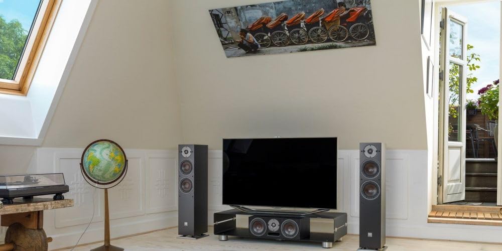 DALI Oberon Vokal Center Channel Speaker - Black Ash | Premium Home Theater Audio for Movies & Music
