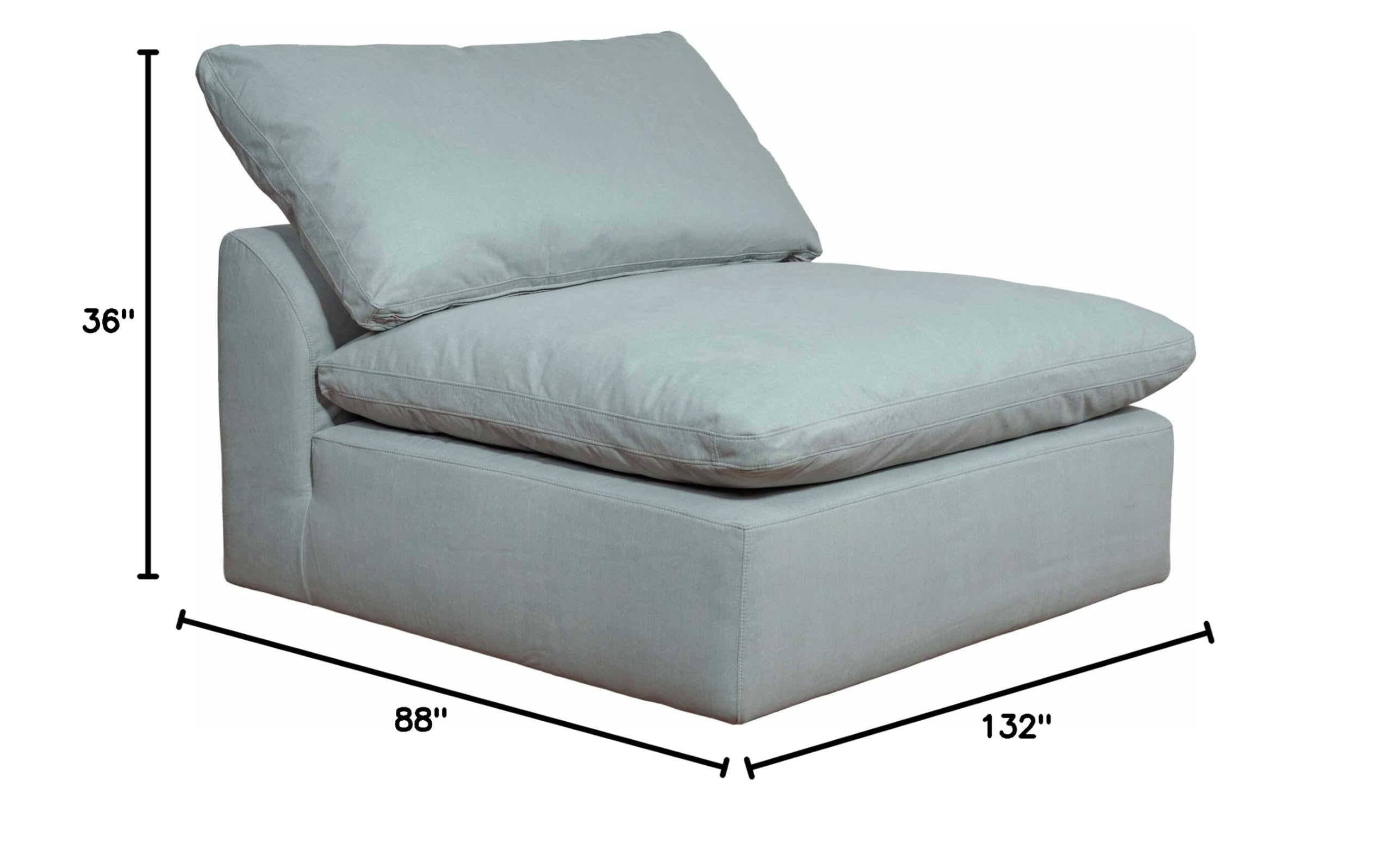Sunset Trading Contemporary 6-Piece Modular U-Shaped Sectional Sofa with Puff Collection - 132