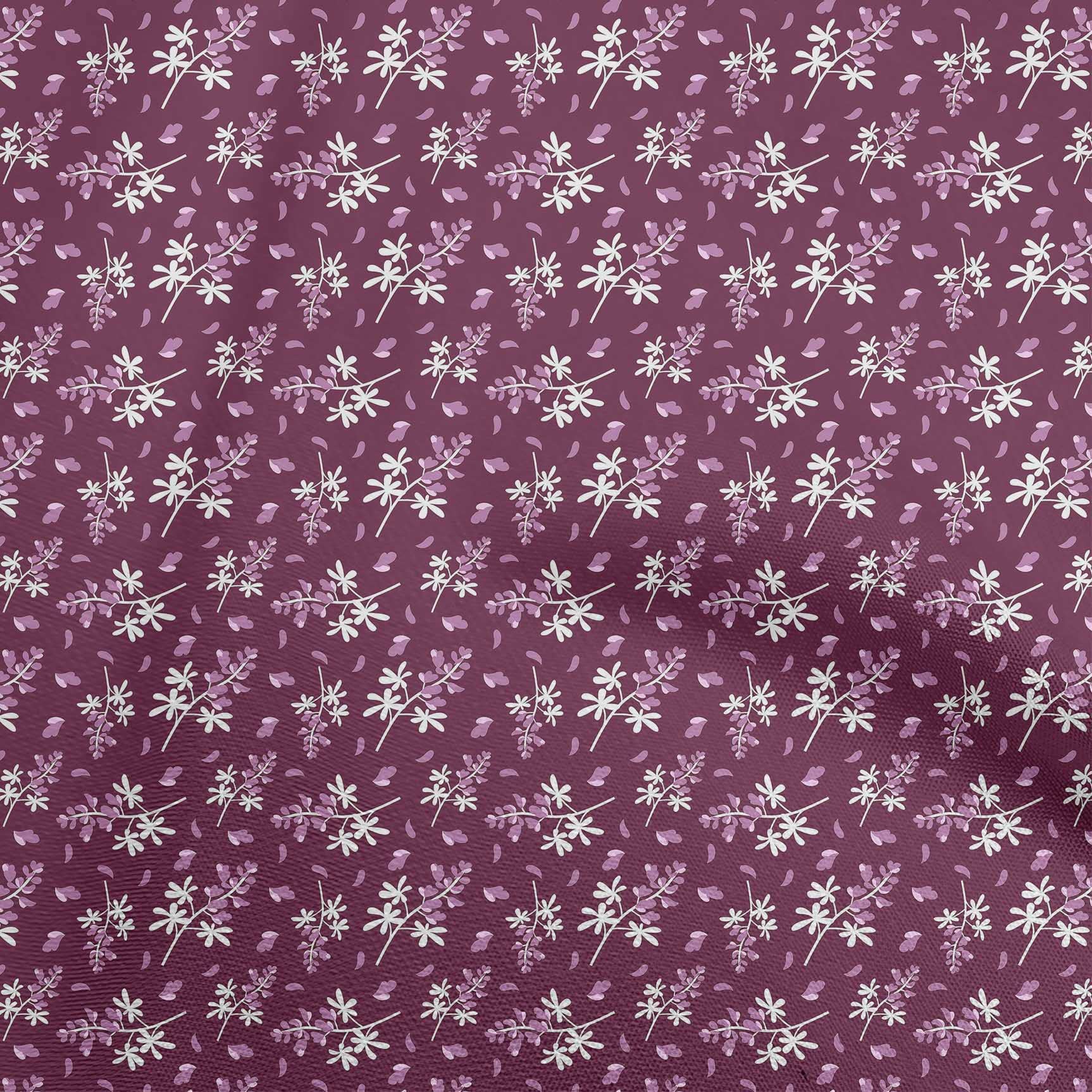 oneOone Viscose Chiffon Purple Floral Print Fabric - 42 Inch Wide for Kids Clothing & DIY Sewing Projects - Perfect for Dresses, Skirts, and Crafting Supplies