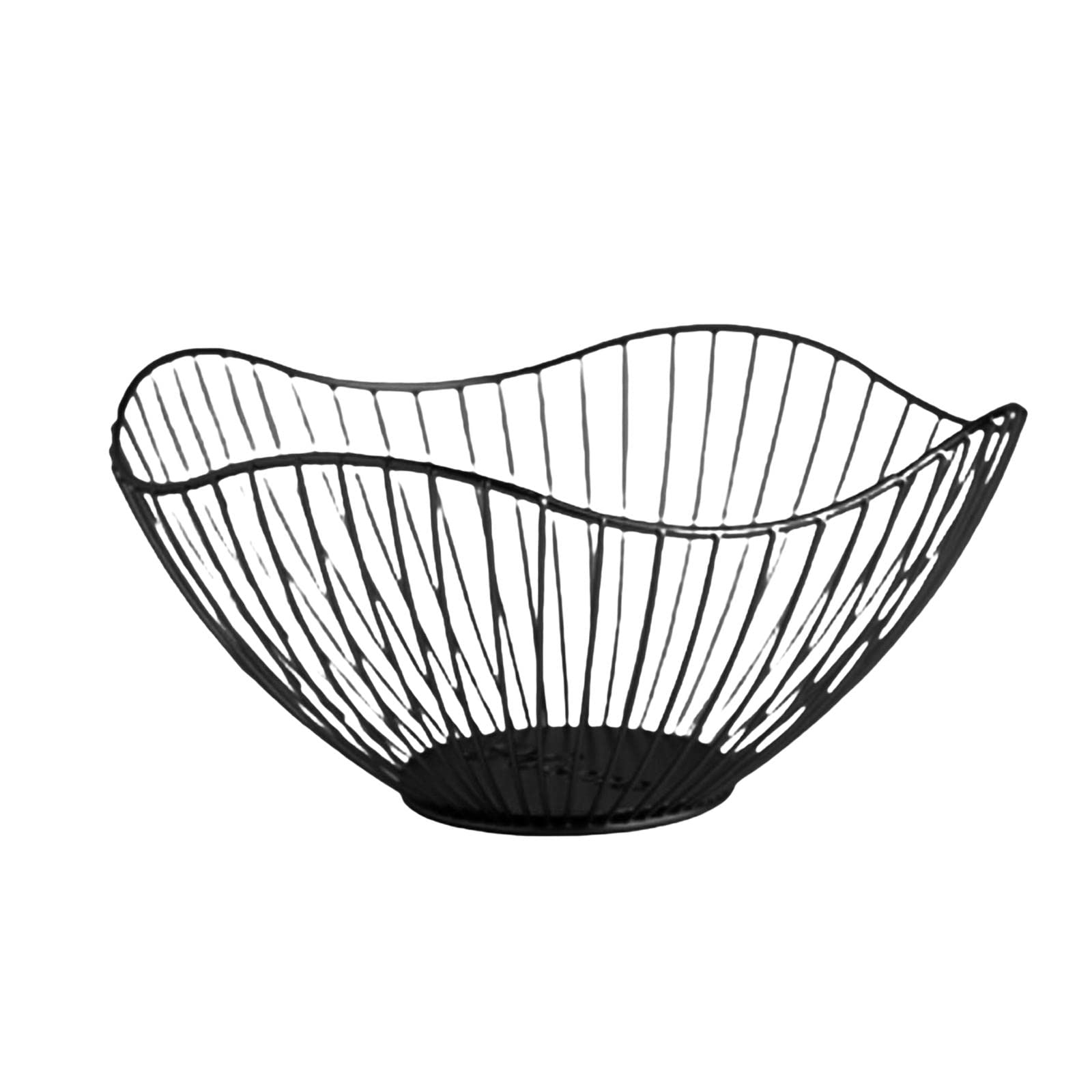 MagiDeal Creative Desktop Fruit Storage Basket - Large Multifunctional Kitchen Organizer for Fruits, Snacks, Hot Pot & Restaurant Use - Perfect for Living Room, Office & Dining Table - Black
