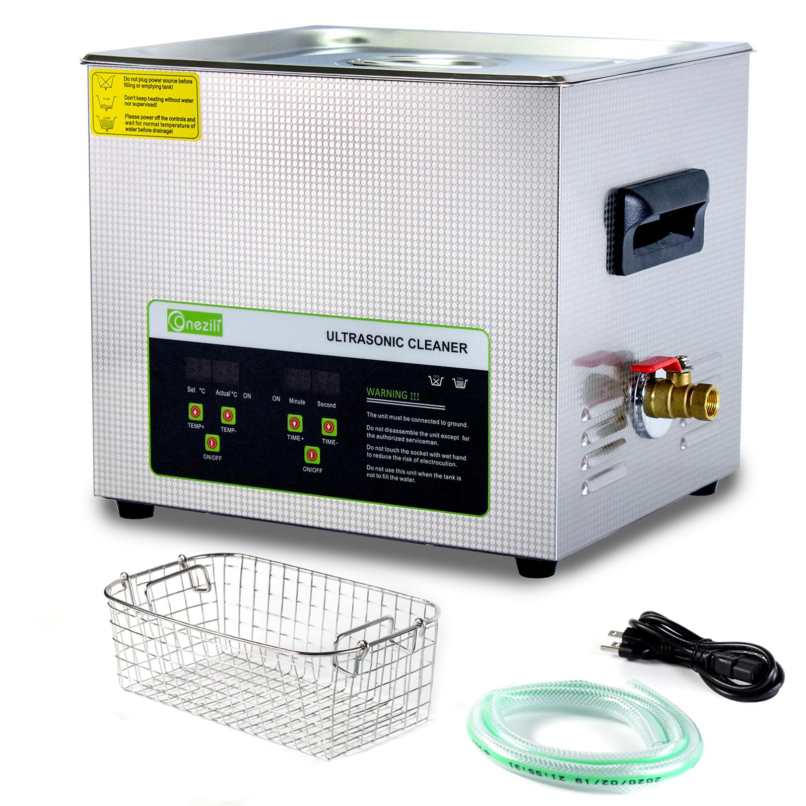 ONEZILI 10L 240W Ultrasonic Cleaner with 300W Heater & Timer - Industrial Ultrasonic Cleaning Machine for Carburetor Jets, Jewelry, Watches, Glasses - Perfect for Auto Repair Shops, Jewelry Stores & Home Cleaning