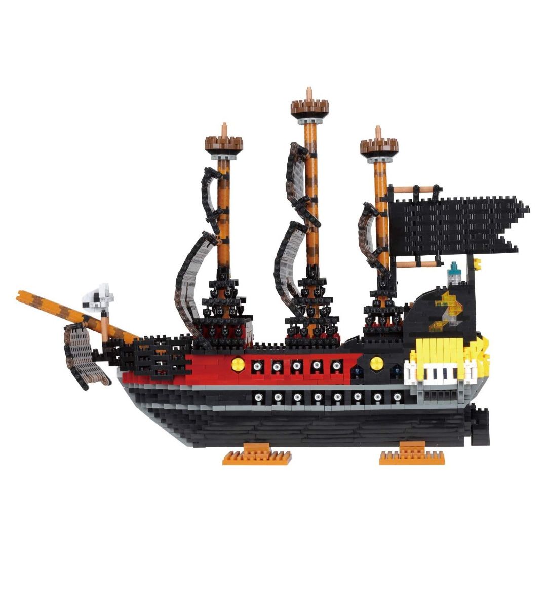 Nanoblock Pirate Ship Deluxe Building Set NB 050 - Creative STEM Toy for Kids & Adults, Perfect for Home Decor, Office Display & Model Ship Collectors