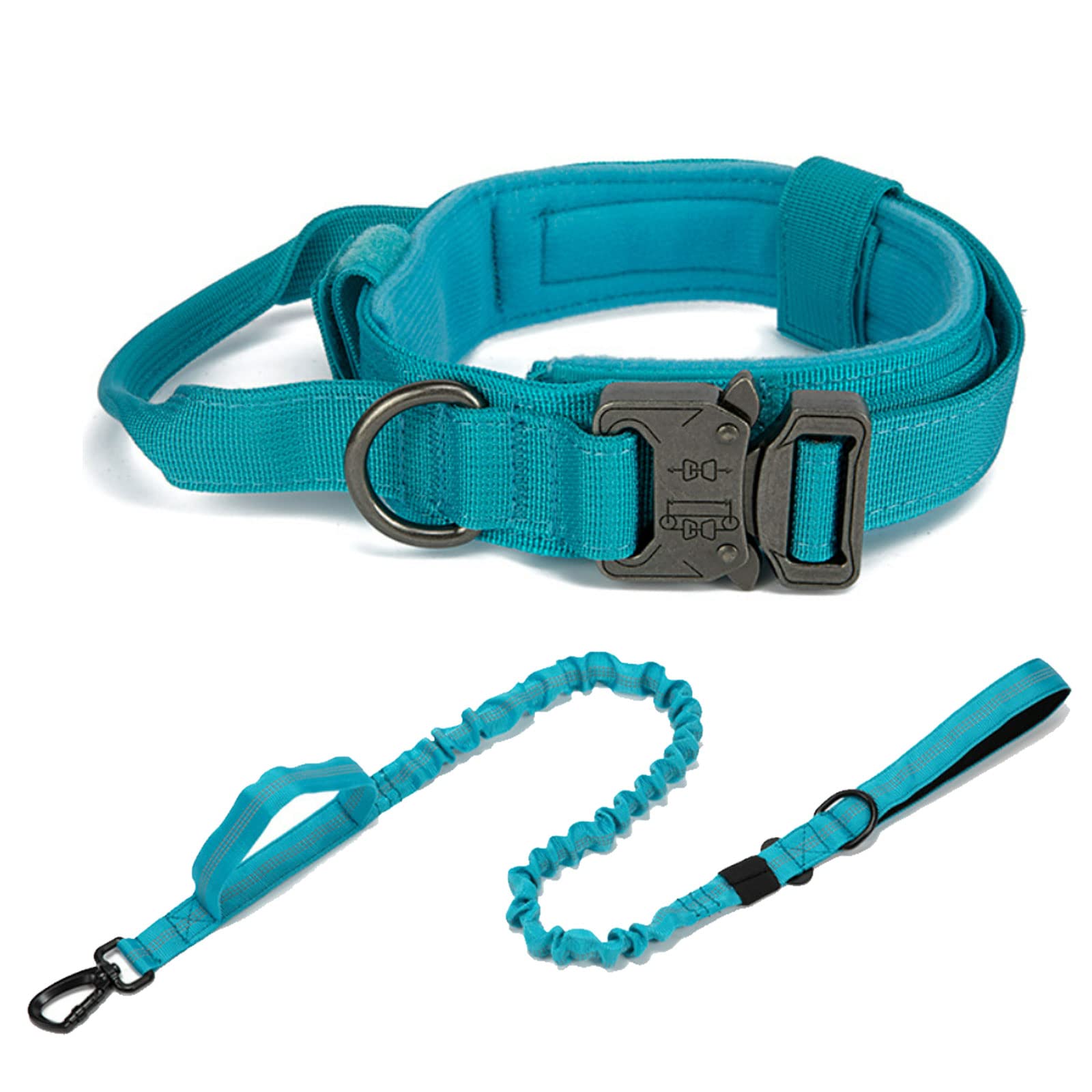 **Tactical Dog Collar & Leash Set for Large Dogs - Heavy Duty Coyote Design with Safety Car Seatbelt - Perfect for Hiking, Travel & Outdoor Adventures**