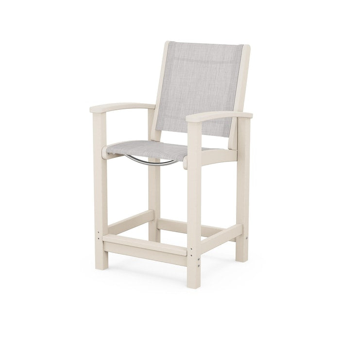POLYWOOD Coastal Counter Chair - Durable Outdoor Bar Stool for Patio, Deck & Poolside - Weather-Resistant & Low Maintenance