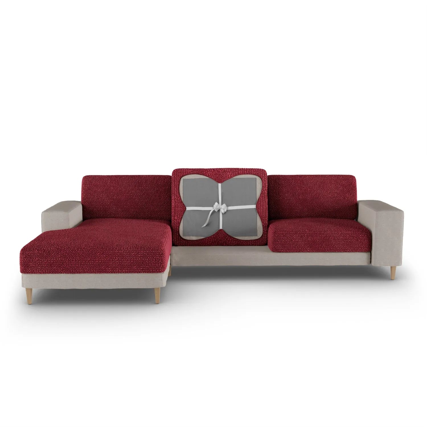 Premium Microfiber Chaise Lounge Seat Cushion Cover - Soft, Durable & Washable - Perfect for Living Room, Patio or Outdoor Furniture Protection
