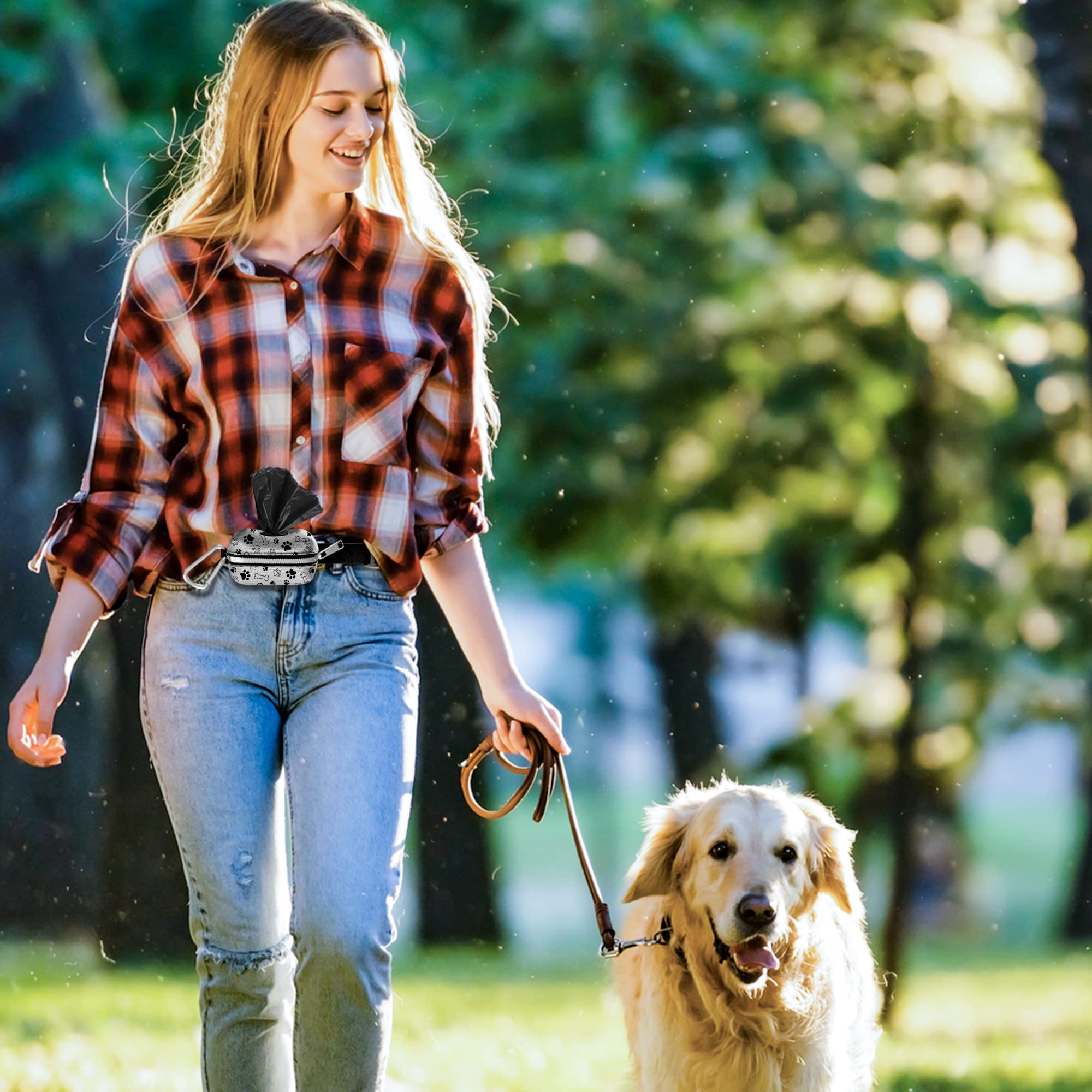 Eco-Friendly Dog Poop Bags with Dispenser - 7 Rolls Included | Biodegradable Waste Bags for Dogs | Perfect for Walking, Hiking & Park Cleanup