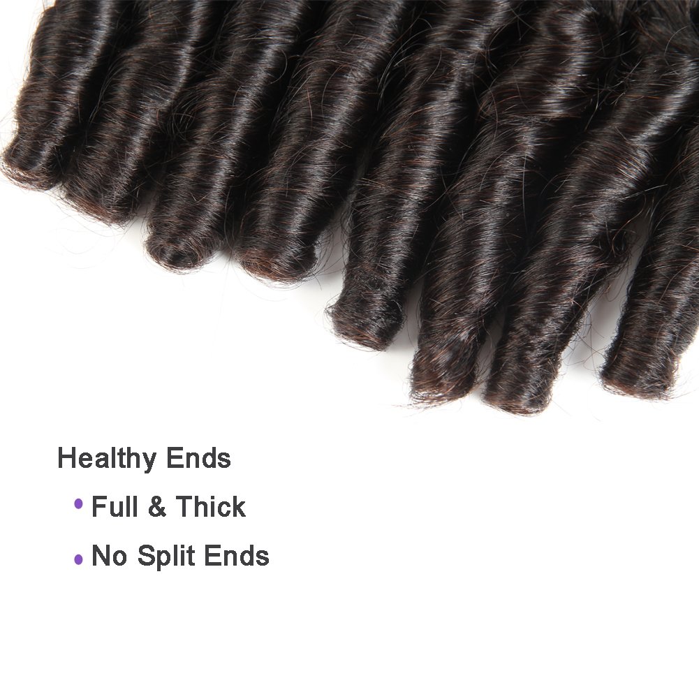 Brazilian Funmi Hair Loose Wave 4 Bundles - 100% Unprocessed Human Hair Extensions (8A Grade, 50g/PC, Natural Color, 8-8-8 Inch) for Short Curly Weave & Spiral Curls | Perfect for Daily Wear, Parties & Special Occasions