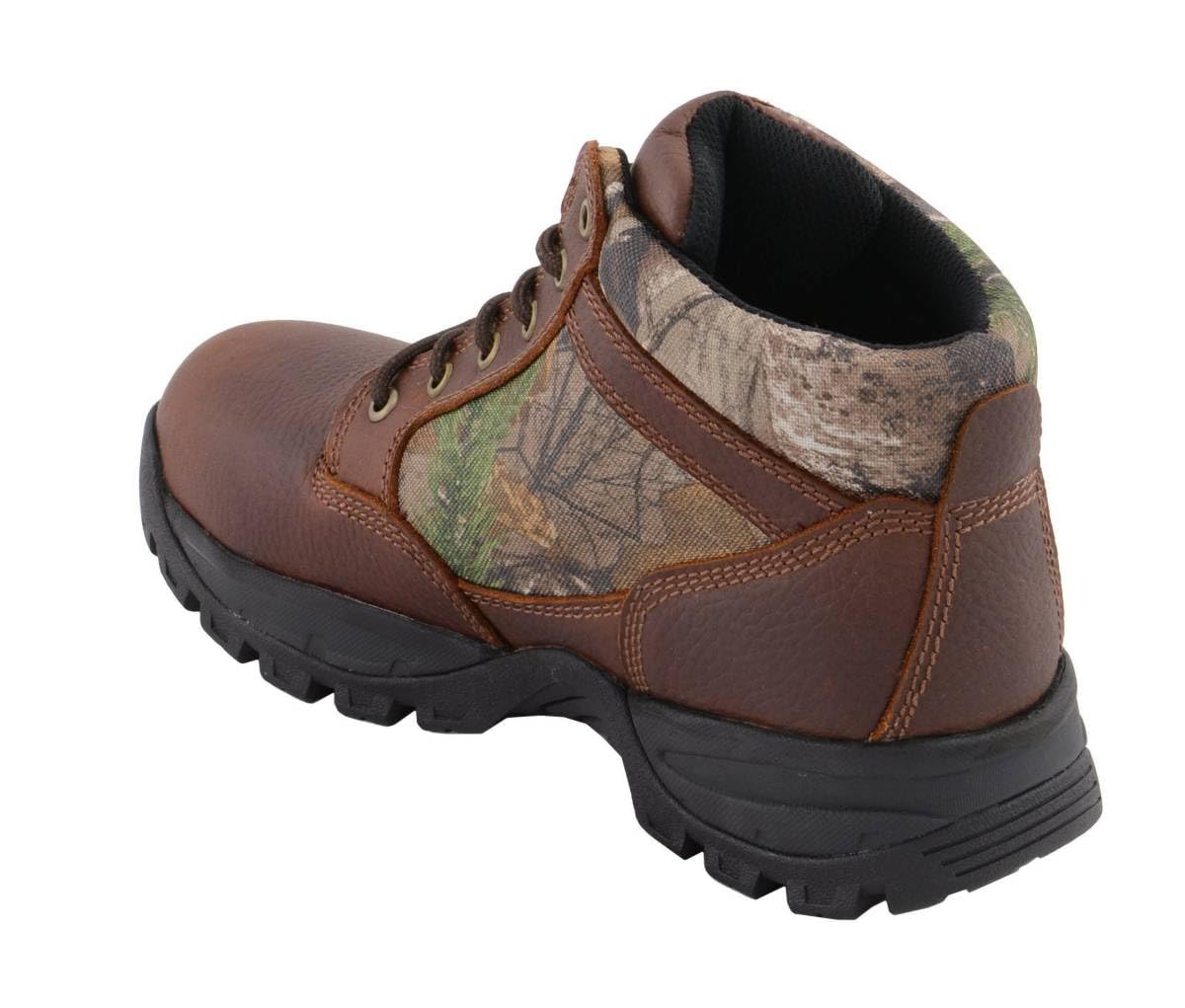 Milwaukee Leather MBM9146 Men's Waterproof Hiking Boots - Brown Mossy Oak Camo Print - Size 8.5 - Durable Outdoor Footwear for Hunting, Camping & Trekking