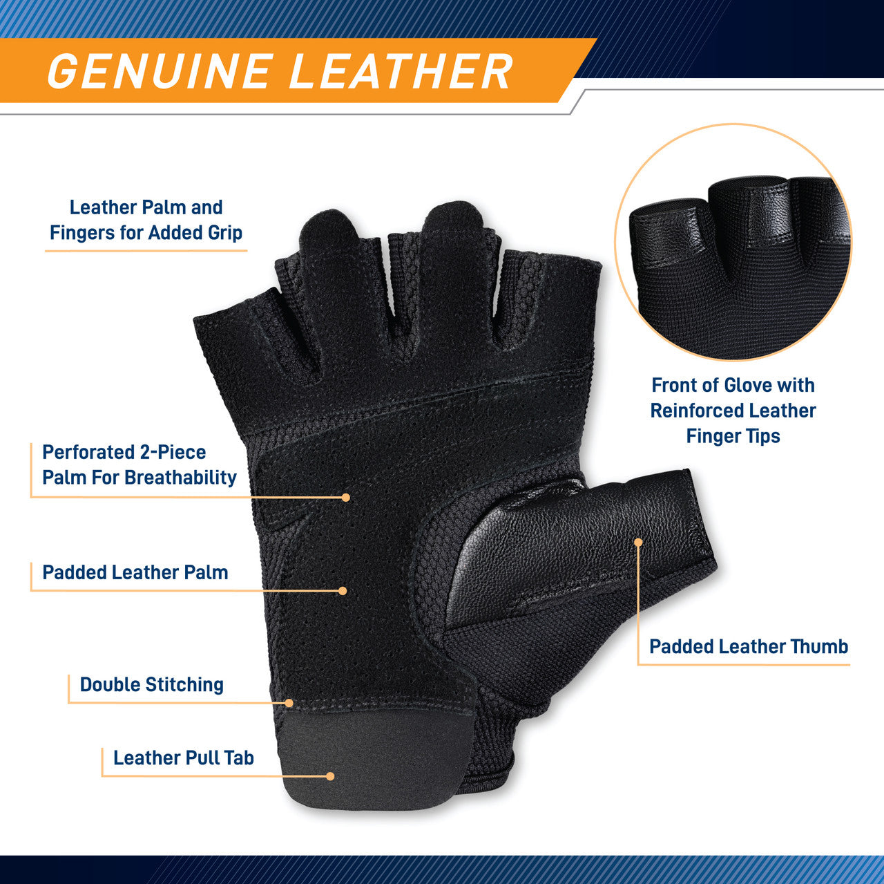 Apex Gloves - Short Cuff Work Gloves (Pair) | B5GLV - Durable Hand Protection for Construction, Gardening & DIY Projects