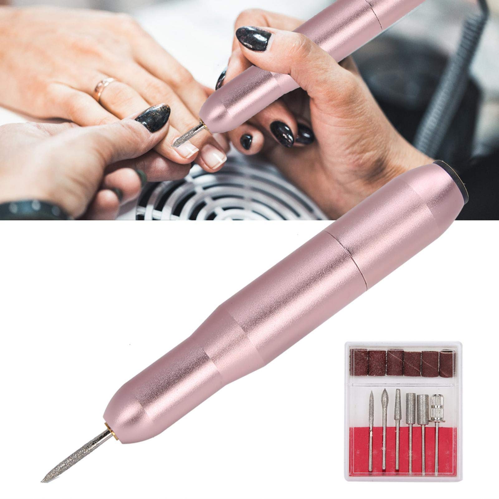 Professional Nail Drill Machine 15000RPM with USB Charging - Electric Nail File for Home, Beauty Salon & Nail Salon - Perfect for Manicures, Pedicures & Nail Art