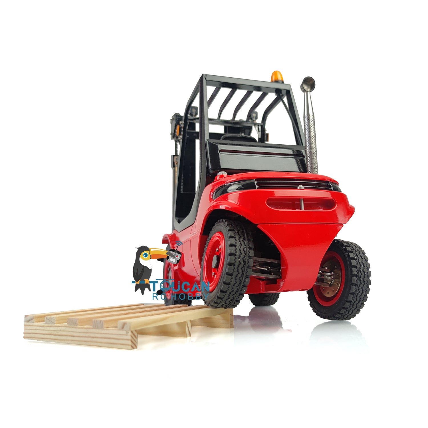 1/14 Scale LESU RC Hydraulic Forklift Truck Model with ESC, Motor, Light & Sound System - Metal Wheels & Toolbox for Indoor/Outdoor Construction Play & Collecting