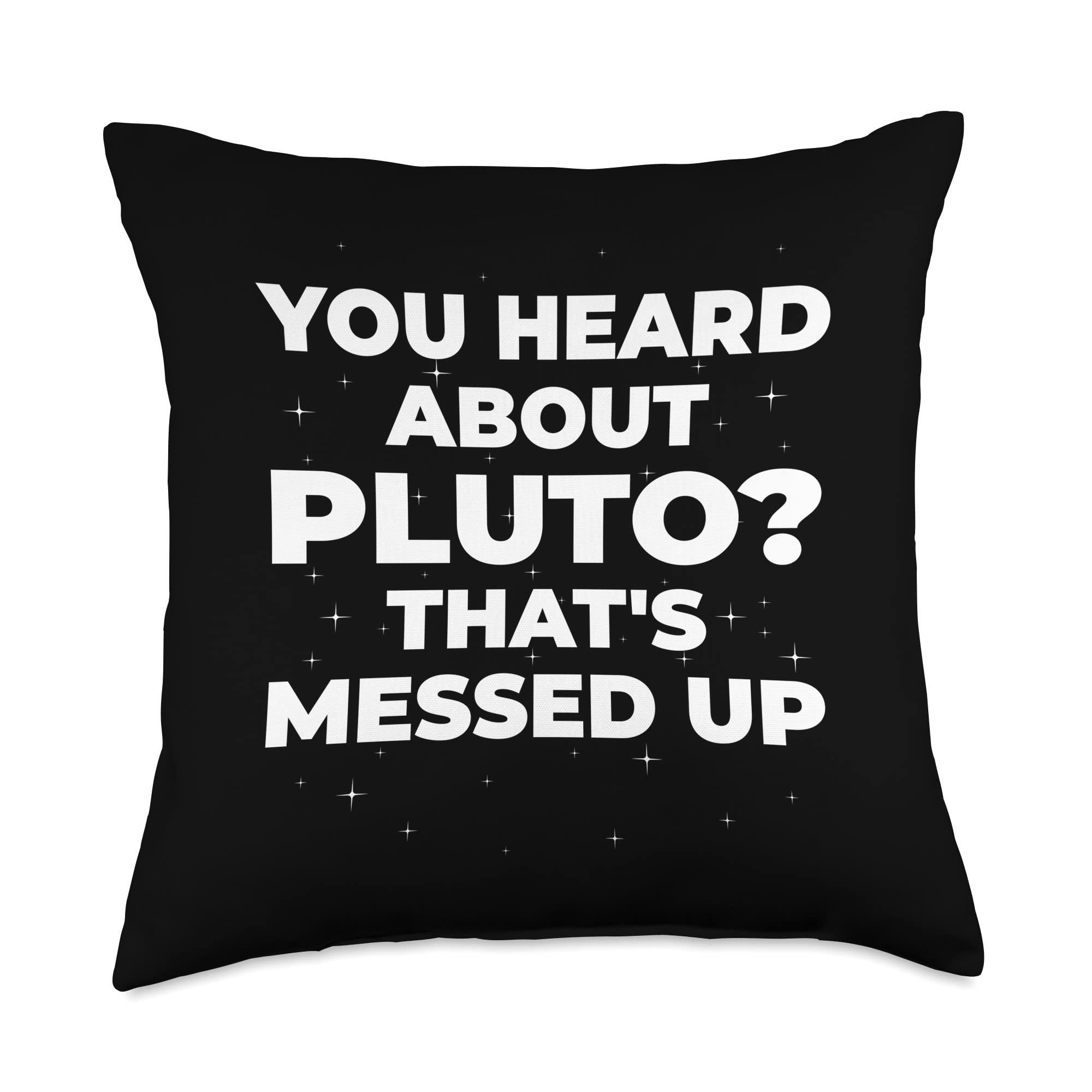 18x18 Multicolor Messed Up Planets Astronomy Throw Pillow - Unique Space-Themed Decor for Living Room, Bedroom & Dorm