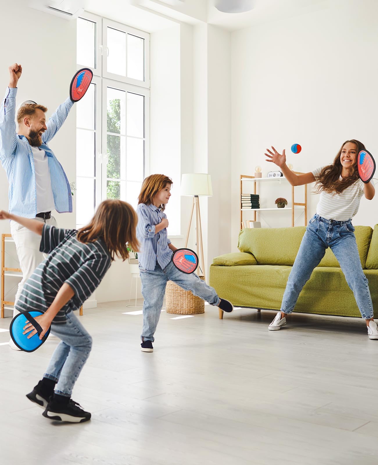 JoyCat Toss and Catch Ball Game Set for Kids Ages 3+ - Toddler Baseball Glove & Sticky Paddle Ball - Outdoor Sports Toys for Boys & Girls - Perfect for Backyard, Beach, Pool & Park Play - Great Birthday Gifts & Easter Basket Stuffers