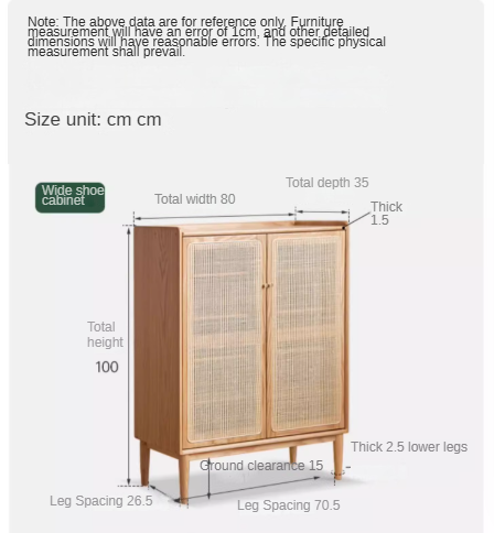Premium Solid Wood Shoe Cabinet - Oak, Black Walnut & Cherry Wood Storage Organizer for Entryway, Hallway, or Closet - Durable Shoe Rack for Home & Office Organization
