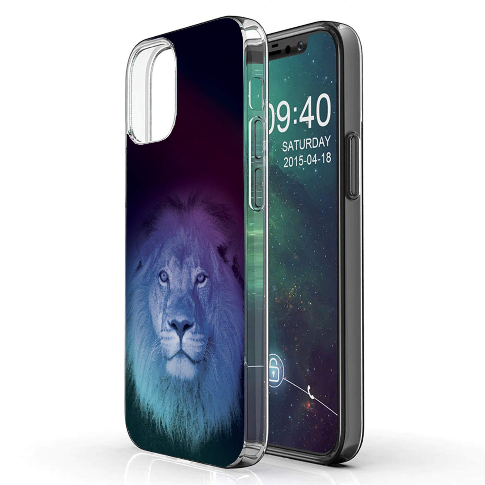 Slim Protective Case for Apple iPhone 12 Pro Max & iPhone 12 Max - Flexible TPU Cover with Lion Design | Perfect for Everyday Use, Travel & Outdoor Activities