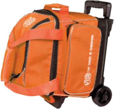 Premium Vise 1 Ball Roller Bowling Bag - Orange | Durable & Lightweight Bowling Ball Carrier with Wheels | Perfect for League Play, Tournaments & Practice Sessions