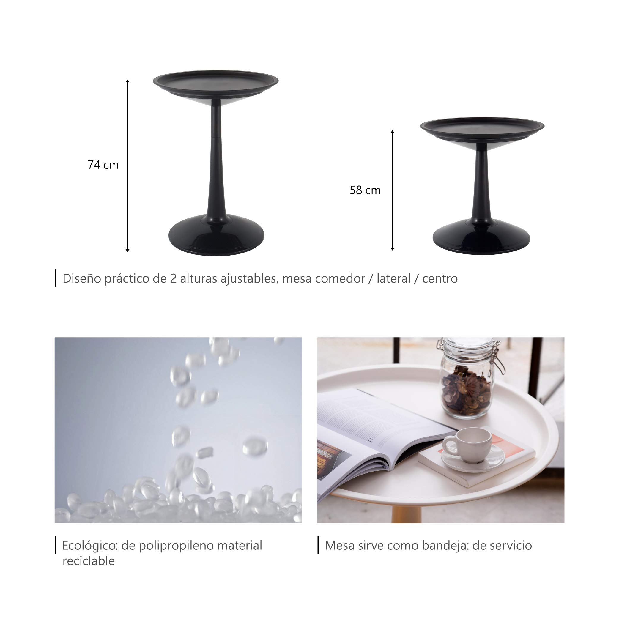 Modern Round Pedestal Side Table - Orange Lagoon Furniture for Living Room, Cafe & Office - Versatile Coffee Table for Home Decor & Small Spaces