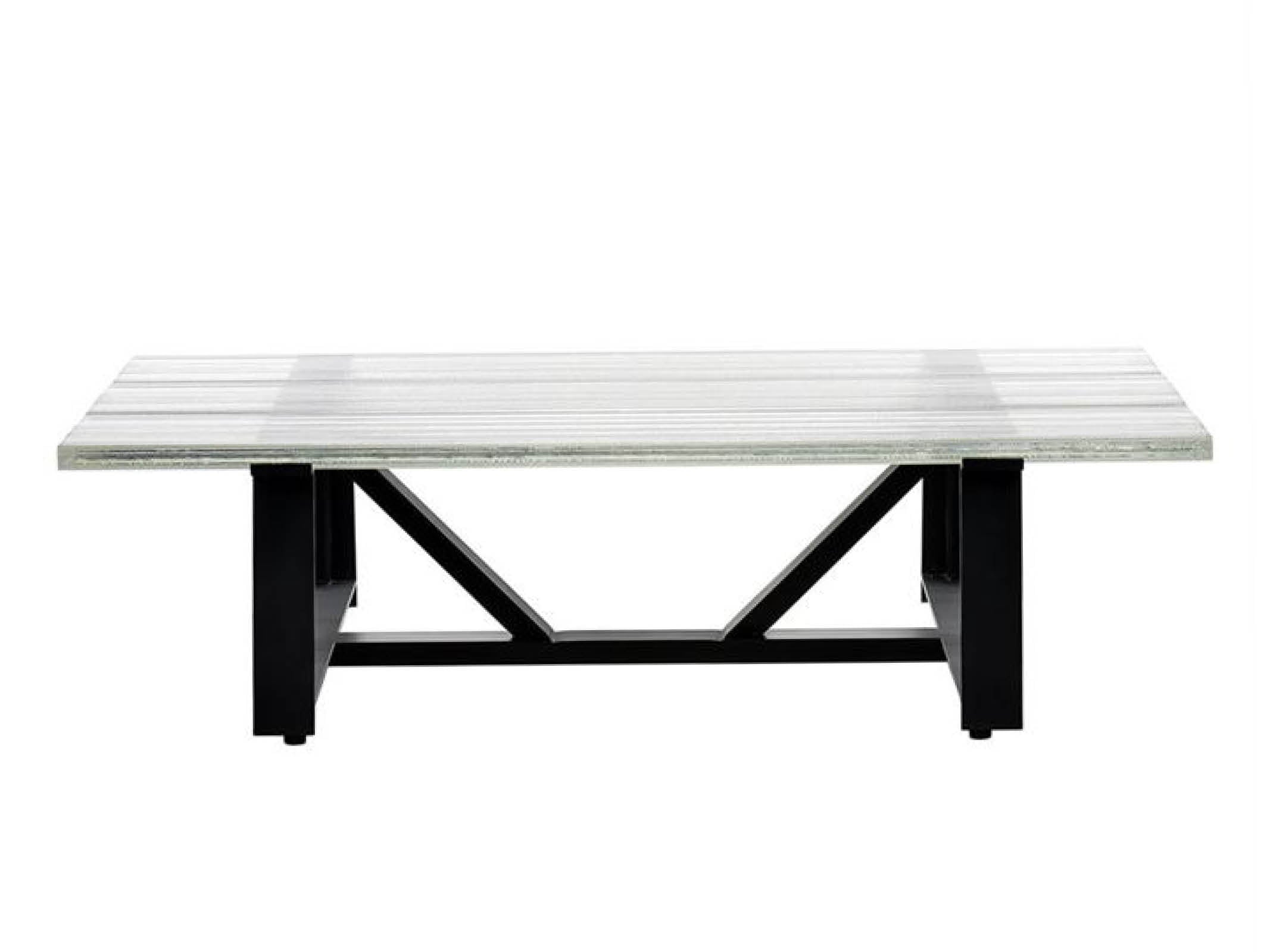 Modern Glass Top Iceberg Coffee Table - Stylish & Durable Living Room Centerpiece for Home Decor | Perfect for Lounge, Living Room & Office Spaces