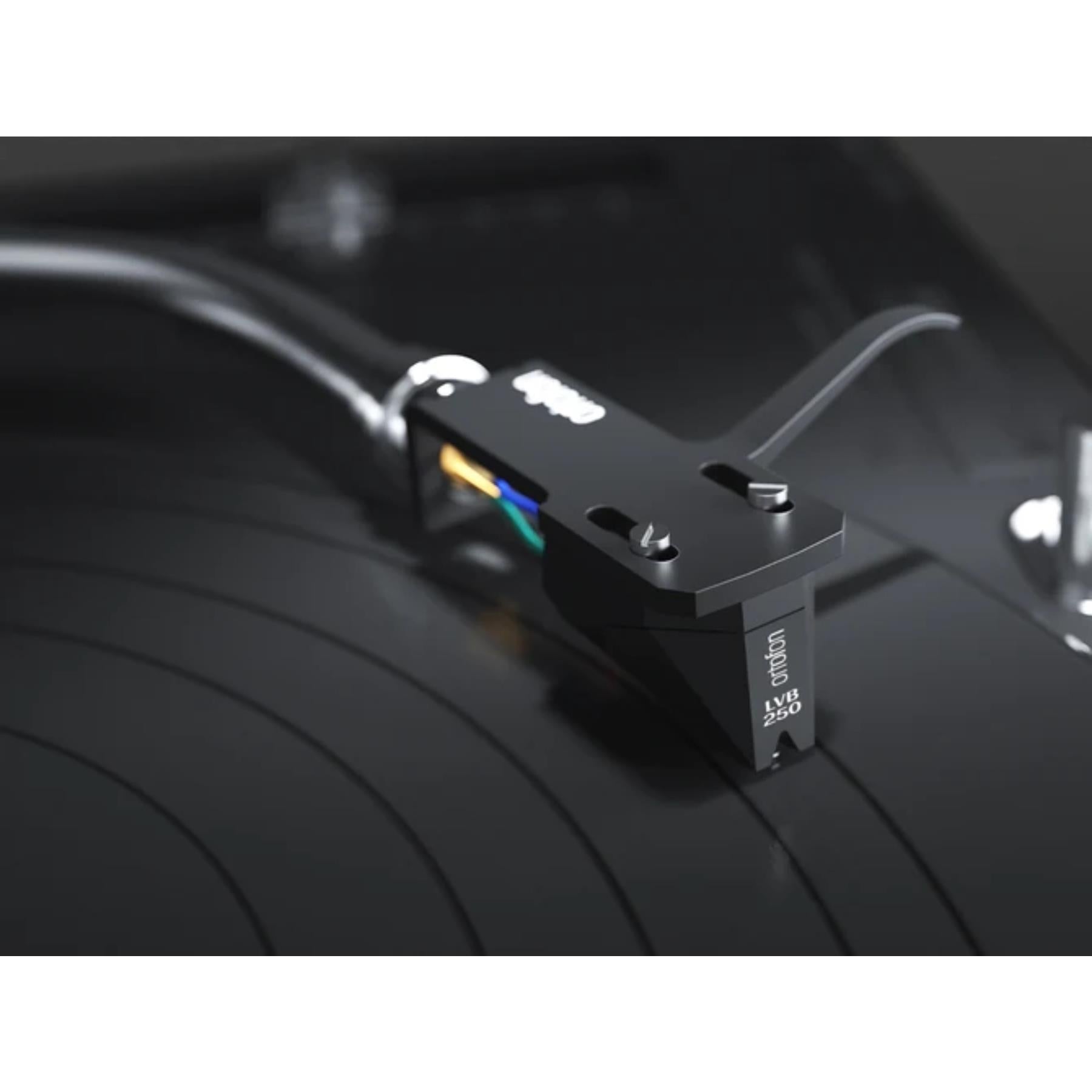 Ortofon 2M Black LVB 250 MM Cartridge - High-End Moving Magnet Phono Cartridge Pre-Mounted on SH 4 Black Headshell - Perfect for Audiophile Vinyl Records & Turntable Setups