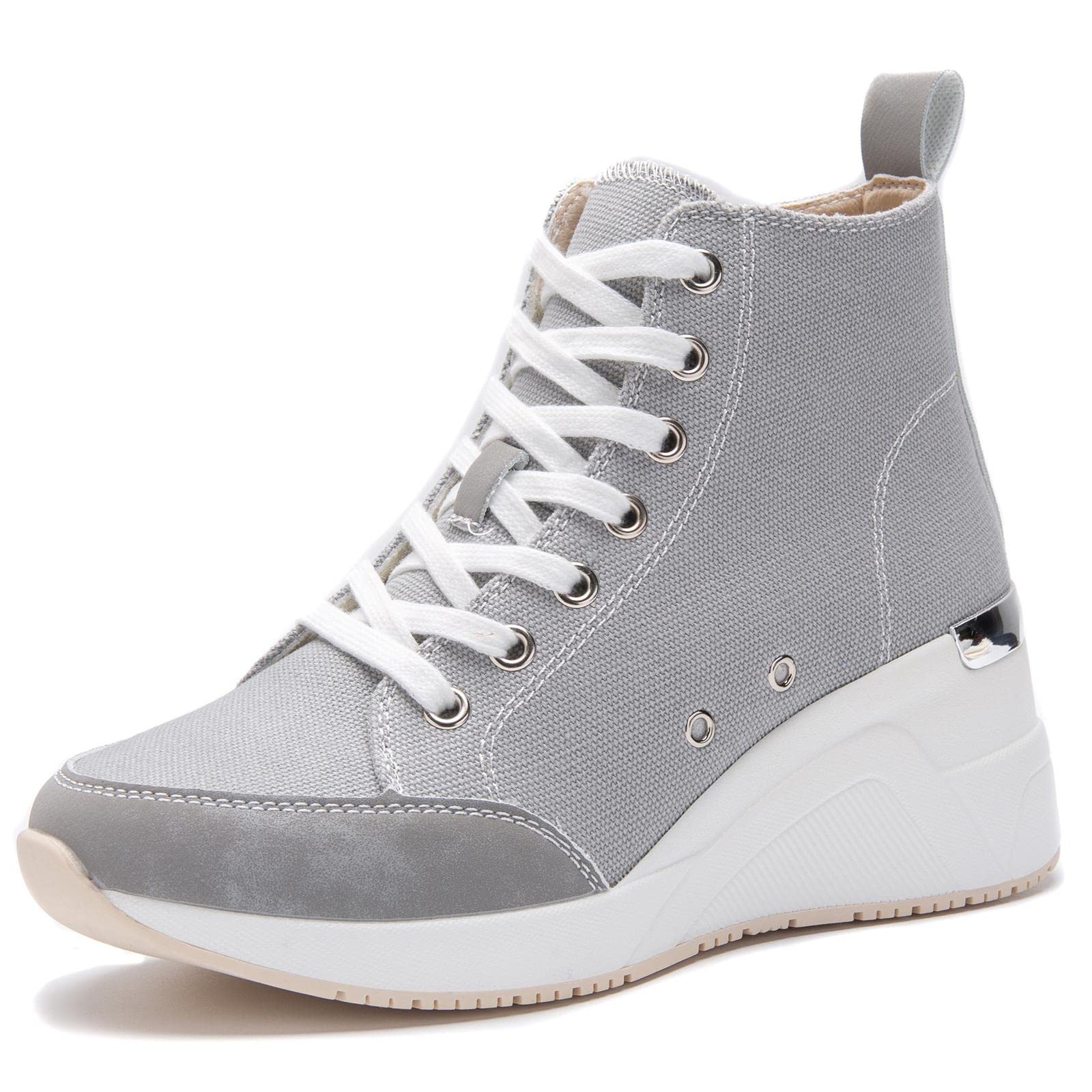 Cestfini Women's Graffiti High Top Sneakers - Breathable White & Black Platform Canvas Shoes with Lace-Up Design | Perfect for Streetwear, Urban Fashion & Casual Outfits