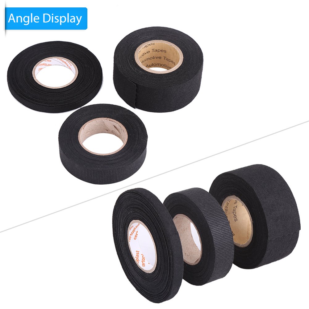 Multipurpose Car Tape - Self Adhesive Anti-Squeak Felt Tape for Automotive Wiring Harness (19mm x 15m) - Perfect for Noise Reduction, Wire Protection & DIY Car Accessories
