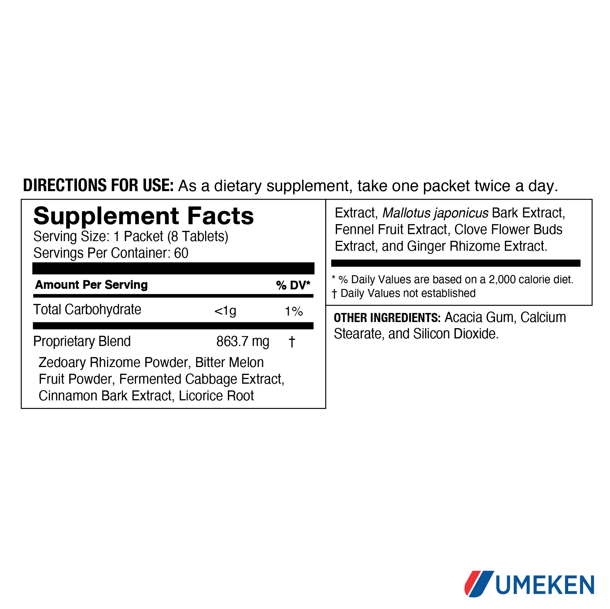Umeken Okinawa Zedoary Purple & White Turmeric with Fermented Cabbage Extract - Gut Health Supplement for Women & Men - Zedoary Root & Turmeric Capsules - 60 Count (Pack of 4) - Supports Digestion & Immune System for Active Lifestyles