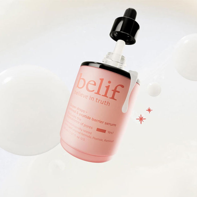 belif Super Drops Peptide Firming Serum 30ml | Anti-Aging Face Treatment for Wrinkles & Fine Lines | Perfect for Nighttime Skincare Routine & Daily Hydration