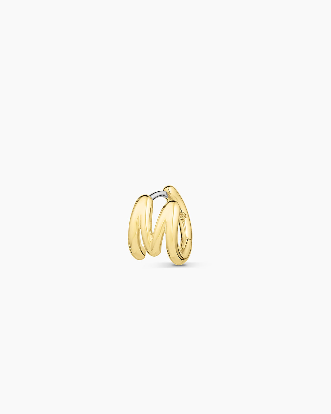 Alphabet Single Huggie Earrings - Minimalist Gold Plated Initial Letter Studs for Women - Perfect for Everyday Wear, Gifts & Special Occasions