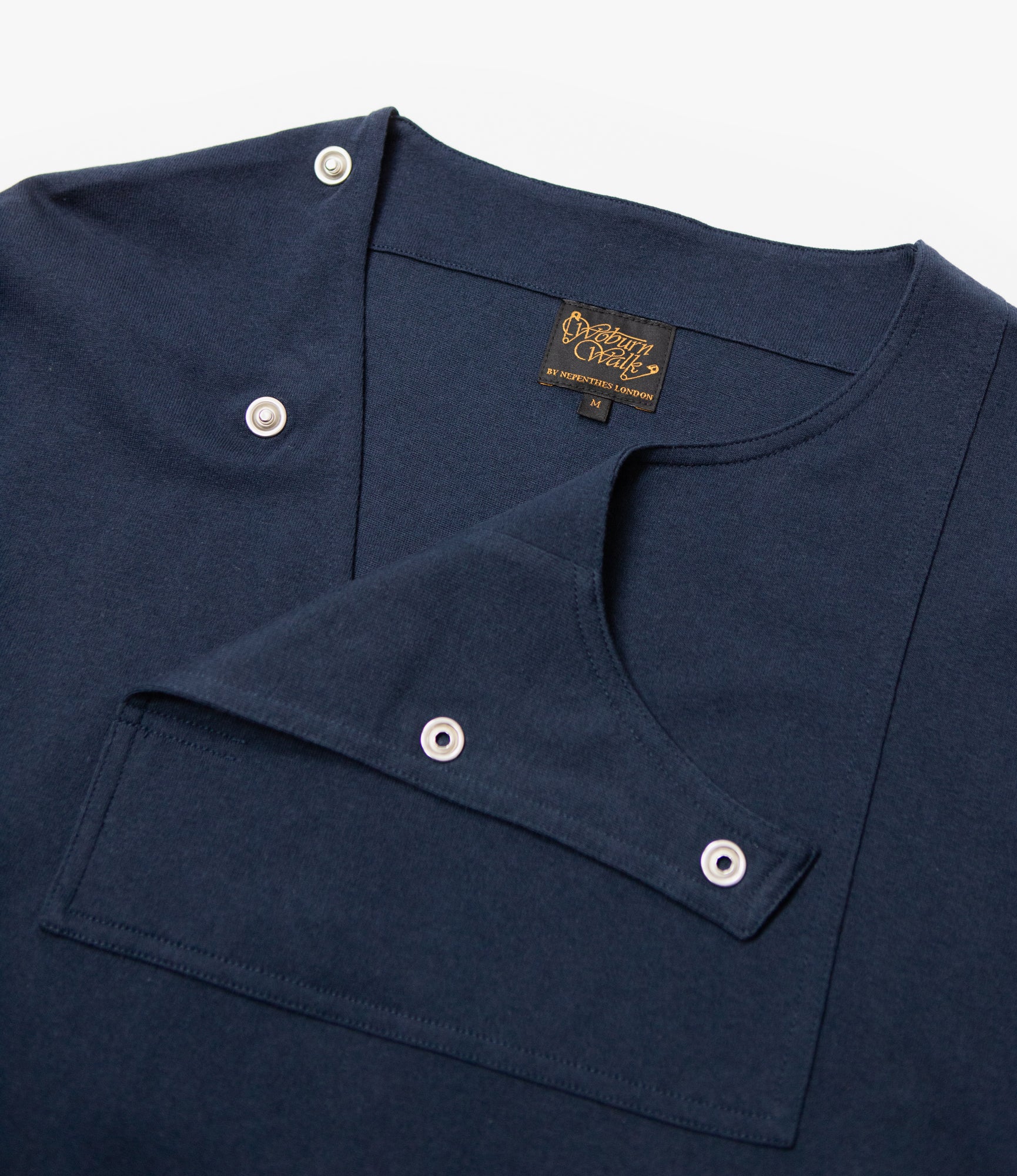 Men's Navy Fisherman Bib Neck Shirt - Durable Workwear for Fishing, Outdoor Activities & Casual Wear