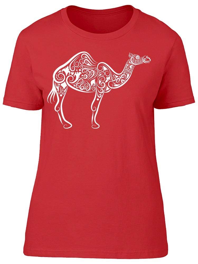 Vintage Camel Hand-Drawn Graphic T-Shirt for Women - Soft Cotton Casual Tee for Everyday Wear, Street Style & Boho Outfits