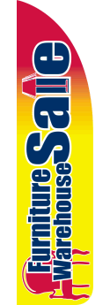 Feather Flag Banner for Sidewalk Advertising - Furniture Warehouse Sale Sign (Flag Only) | Perfect for Outdoor Promotions, Grand Openings & Retail Events