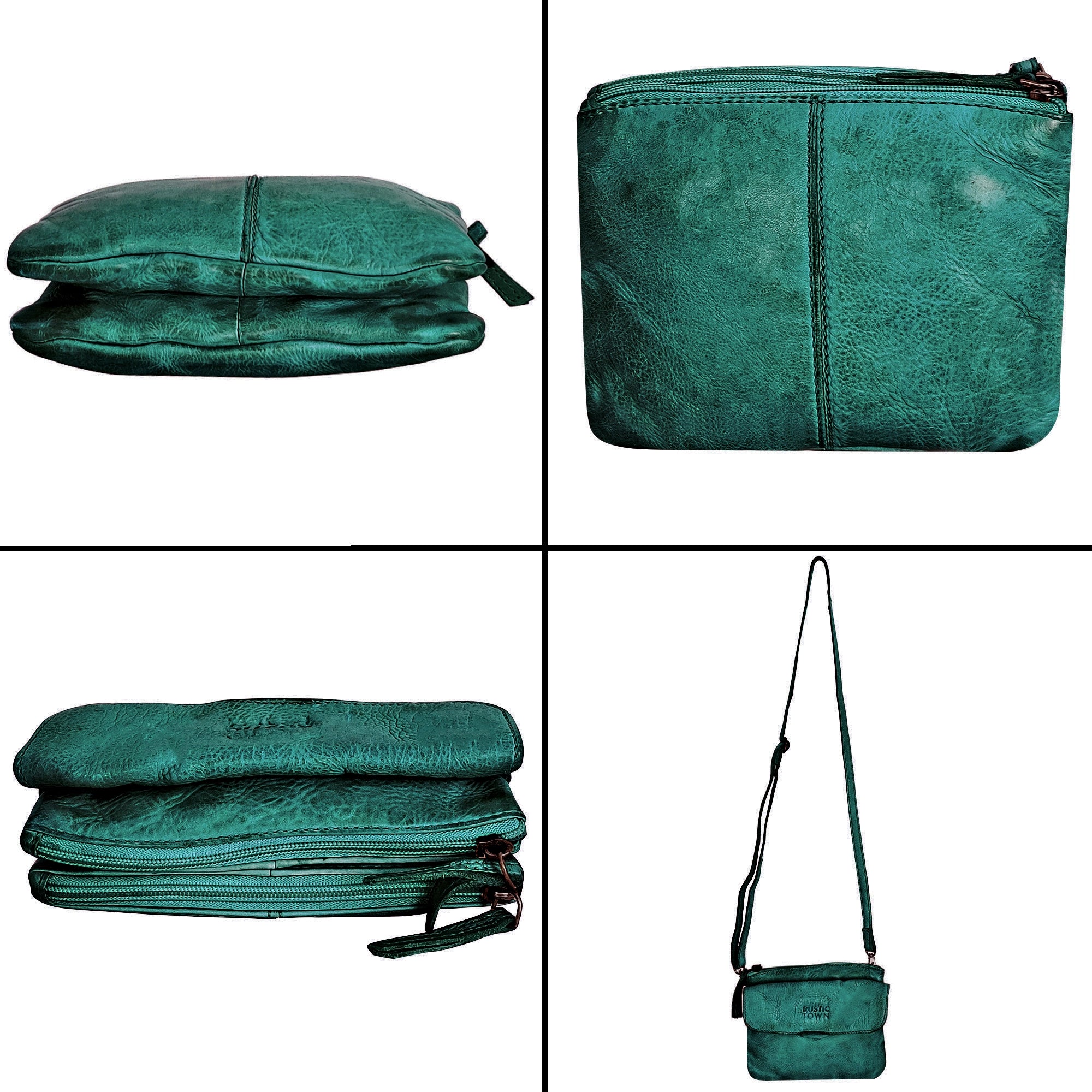 Premium Genuine Leather Sling Bag Wristlet Clutch for Women - Stylish Green Crossbody Purse | Perfect for Travel, Shopping & Night Out