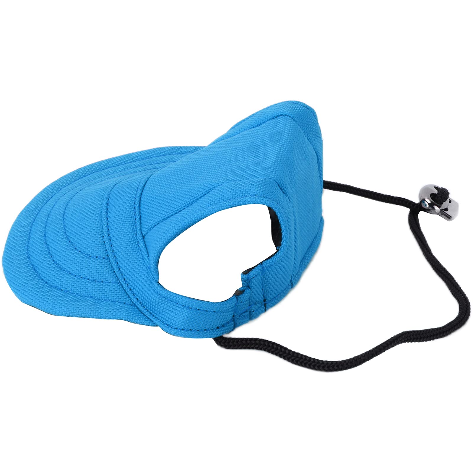 Shanrya Adjustable Dog Sun Hat - Breathable UV Protection Pet Sports Hat with Ear Holes for Outdoor Activities (Blue, Small) - Perfect for Beach, Hiking & Summer Walks