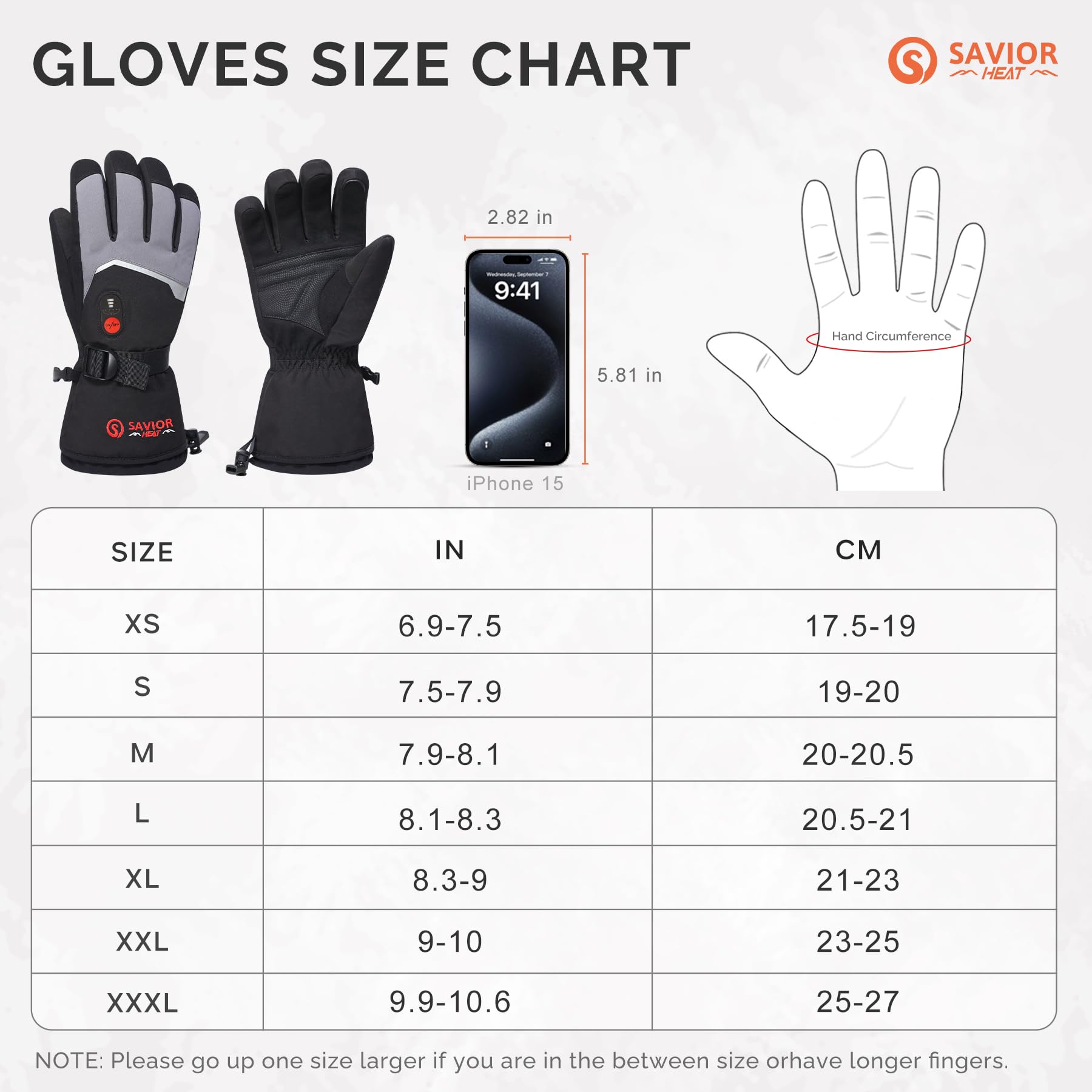 SAVIOR HEAT Electric Heated Gloves for Men & Women - Rechargeable Battery Powered Winter Gloves for Skiing, Motorcycling & Outdoor Work - Stay Warm in Cold Weather