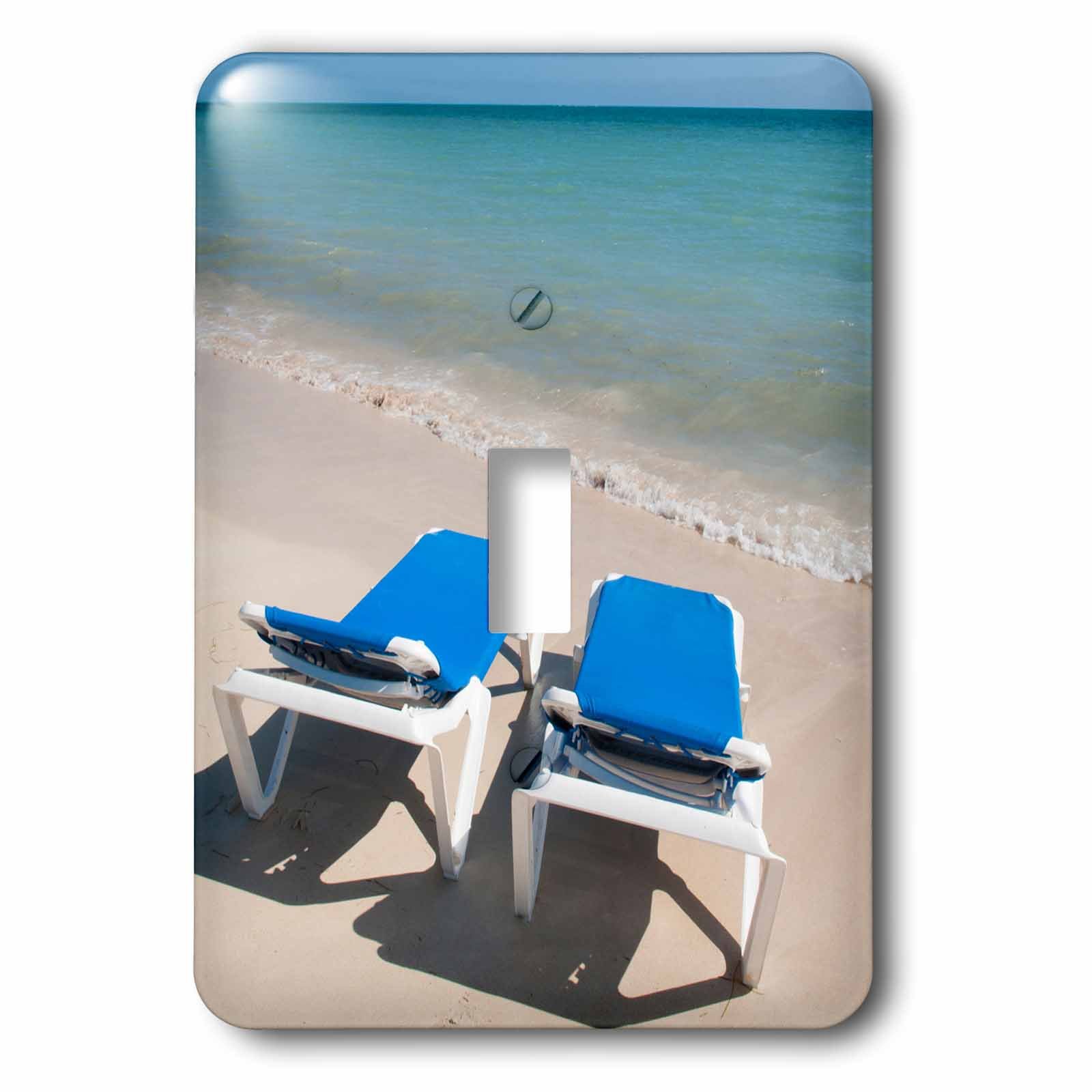 3dRose lsp_187265_1 Trinidad Cuba - Tourists Relaxing in Beach Chairs Caribbean Toggle Switch Cover - Perfect for Home, Office & Travel Accessories