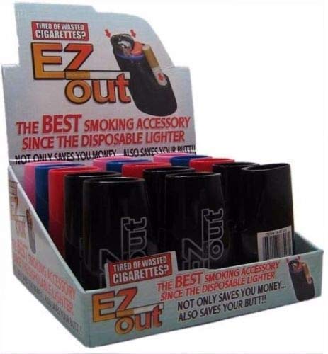 Premium Refillable Butane Lighter & Cigarette Holder Set - 15pc Display Case for Smoking Accessories, Parties, and Outdoor Use