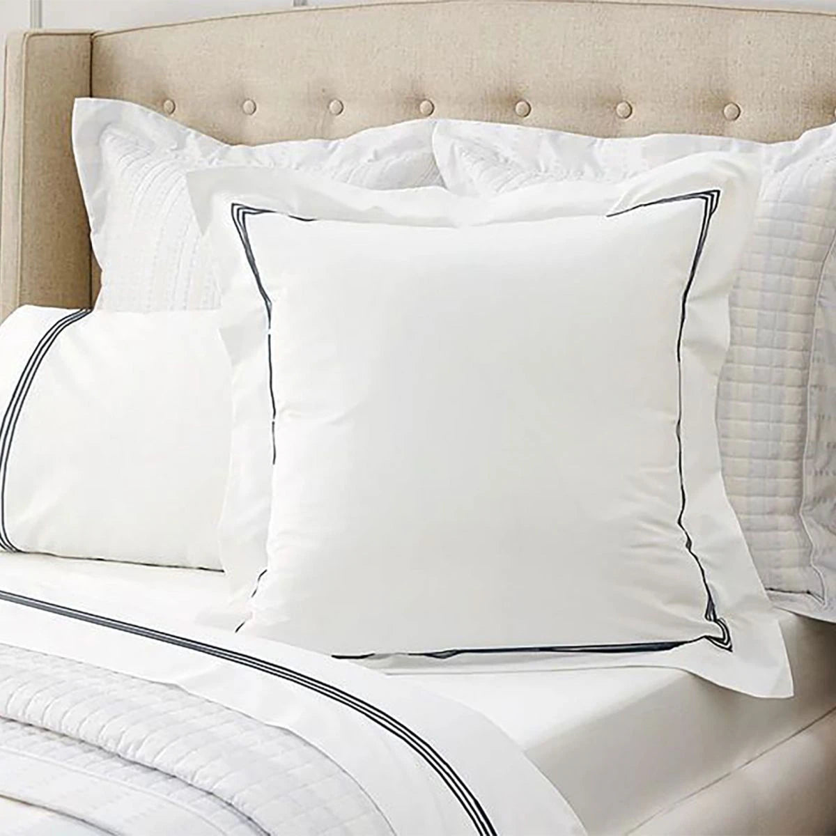 Sheridan 1200 Thread Count Palais Midnight European Pillowcase - Luxury Bedding for Master Bedroom & Guest Room Decor