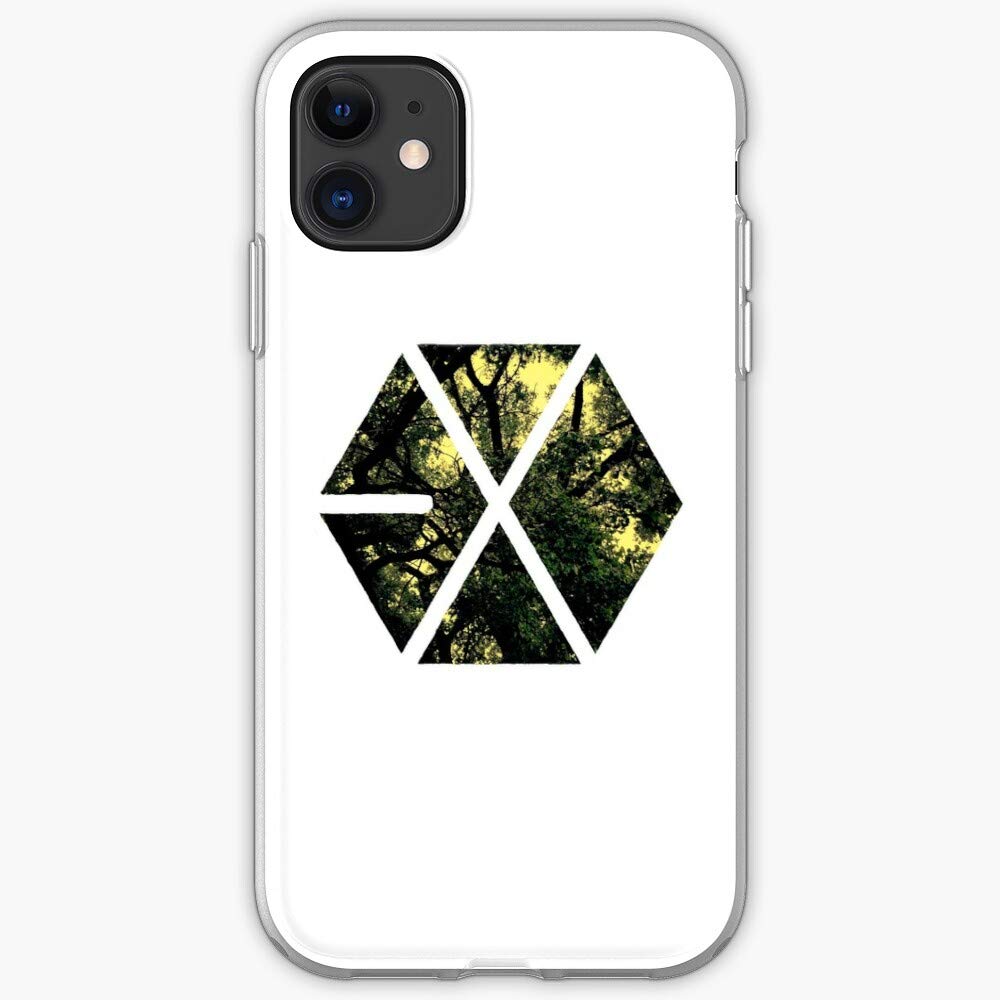 EXO Kpop Korean Nature Tree Logo Design Phone Case for iPhone 7/8/SE 2020/XR/11/11 Pro/12 - Trendy Protective Cover for Kpop Fans | Perfect for Concerts, Daily Use & Gift Giving