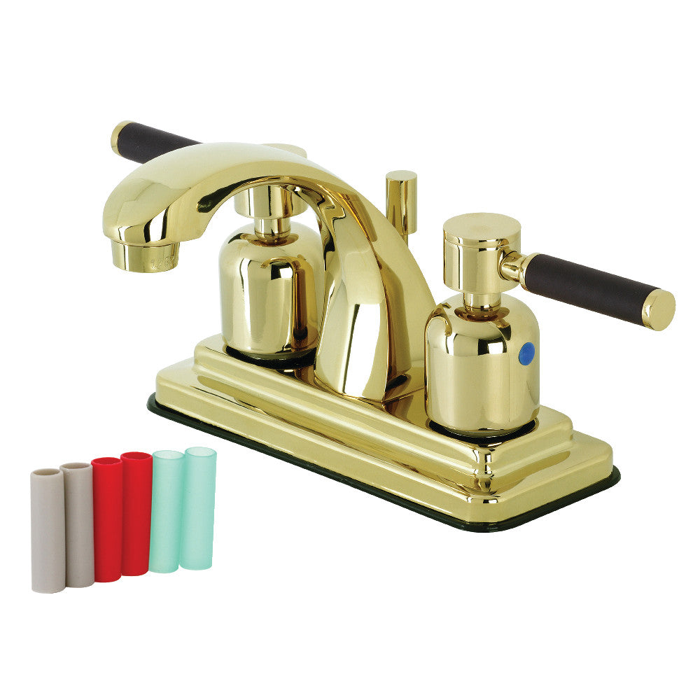 Kingston Brass KB4648DKL 4-Inch Centerset Bathroom Faucet - Modern Matte Black Finish for Bathroom Sink, Perfect for Home & Hotel Renovation