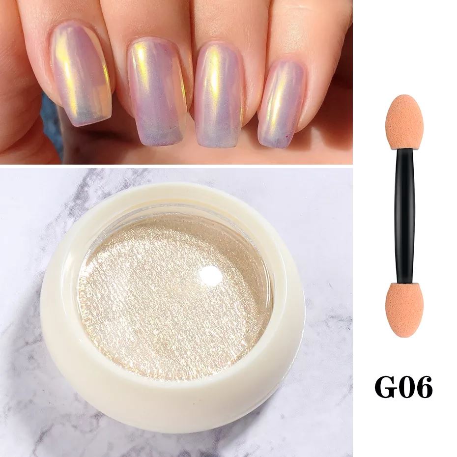 Aurora Mermaid Chameleon Chrome Pigment Powder - Shimmering Color Shift Makeup & Nail Art Supplies for Festival, Cosplay, and DIY Crafts