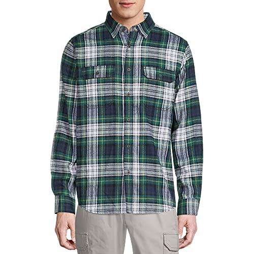 George Clothing Men's Super Soft Flannel Shirt - Comfortable Casual Button Down Shirt for Fall & Winter, Perfect for Outdoor Activities, Camping and Layering